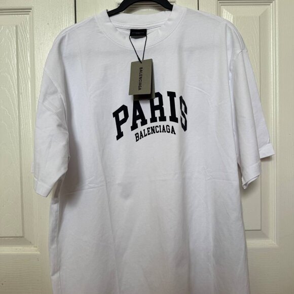 Balenciaga Paris Logo T-Shirt – White Size M